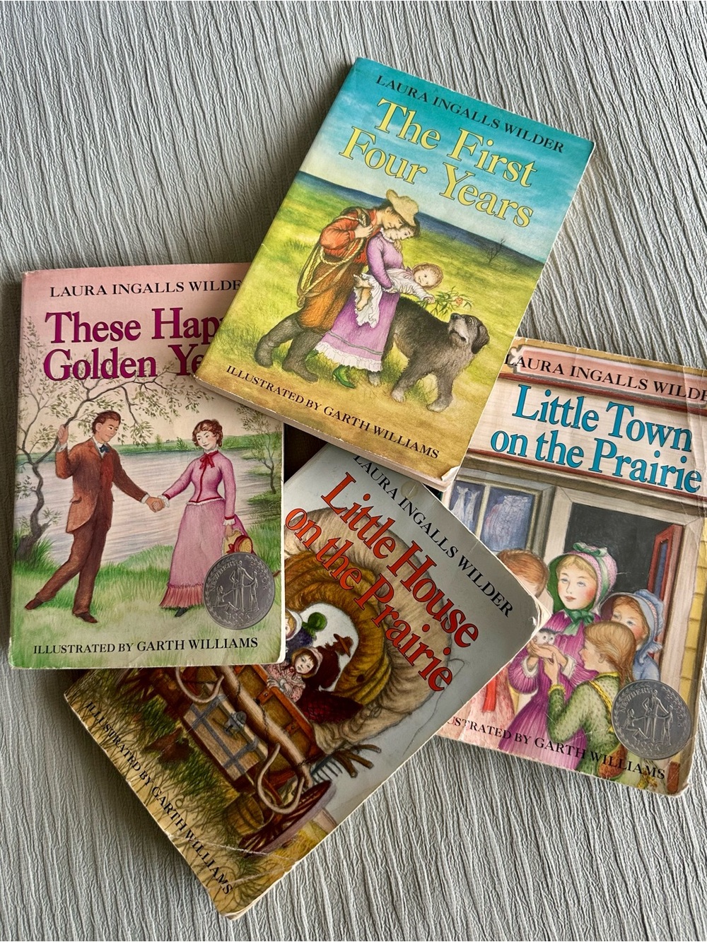 Laura Ingalls Wilder Book Lot - Colorful Vintage Covers